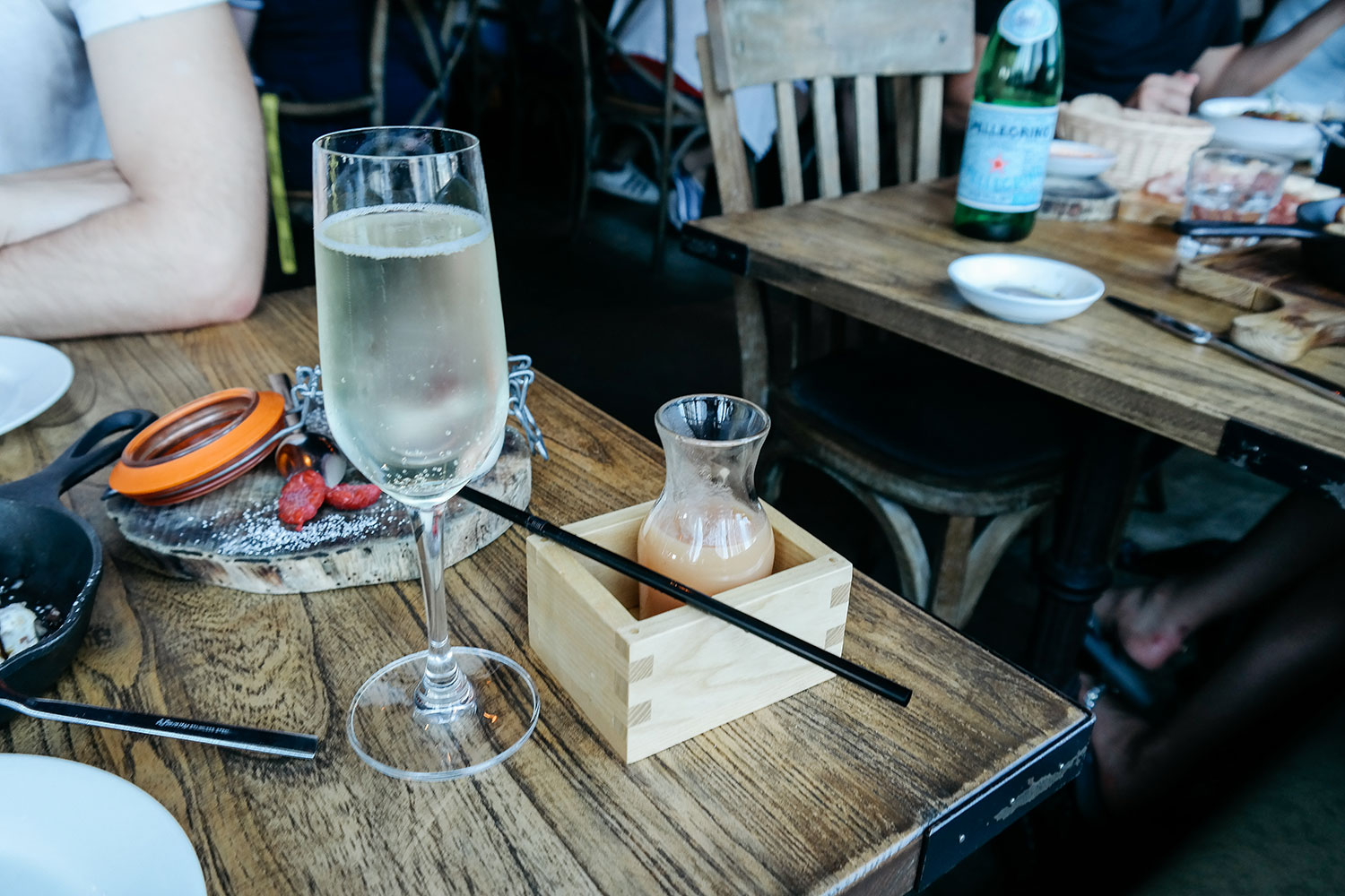 Strawberry Peach Bellini's